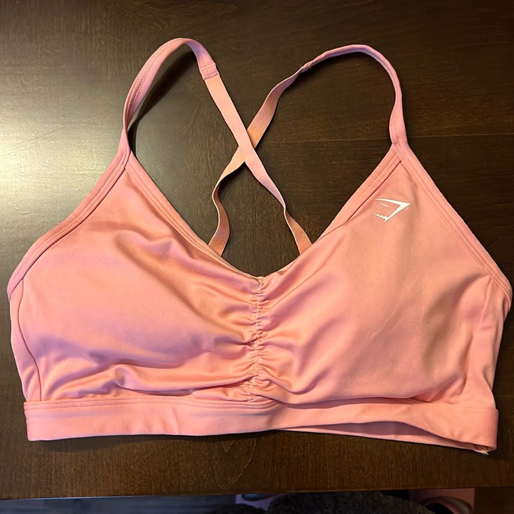 Size M pink gymshark sports bra